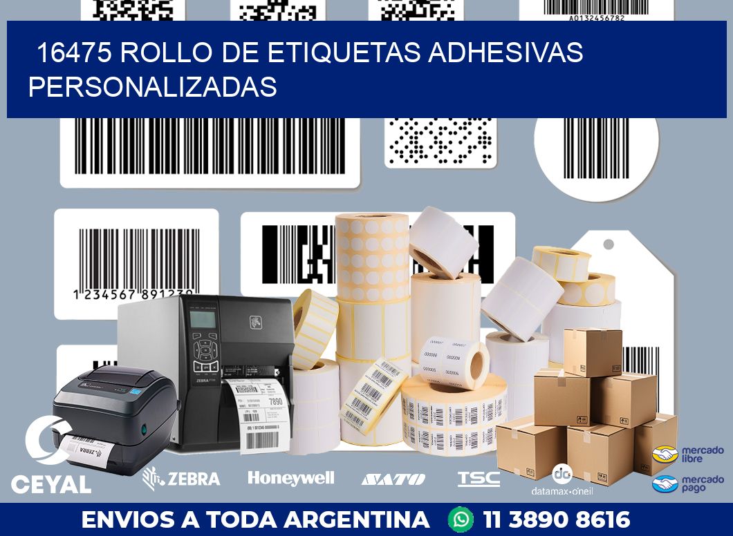 16475 ROLLO DE ETIQUETAS ADHESIVAS PERSONALIZADAS