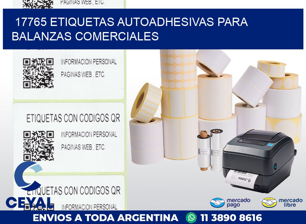 17765 ETIQUETAS AUTOADHESIVAS PARA BALANZAS COMERCIALES