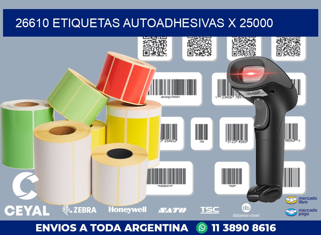 26610 ETIQUETAS AUTOADHESIVAS X 25000