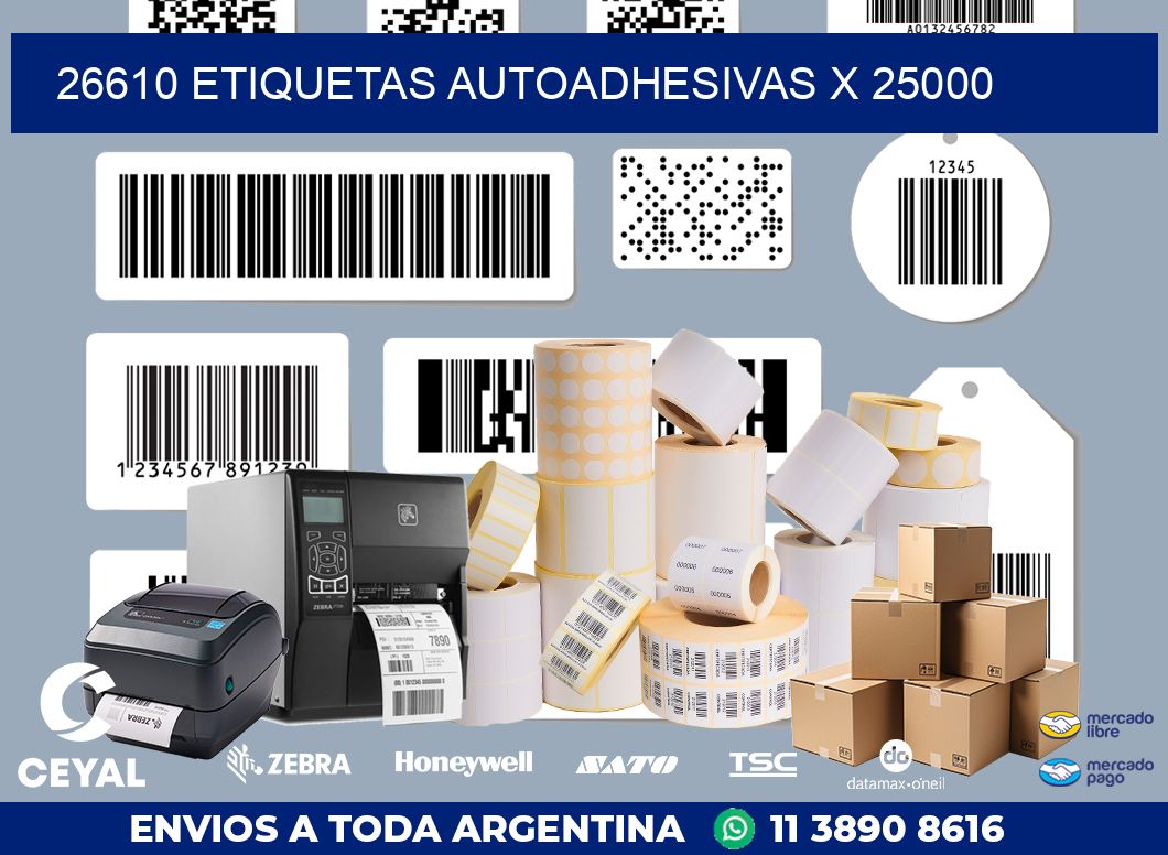 26610 ETIQUETAS AUTOADHESIVAS X 25000