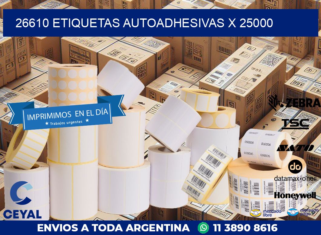 26610 ETIQUETAS AUTOADHESIVAS X 25000