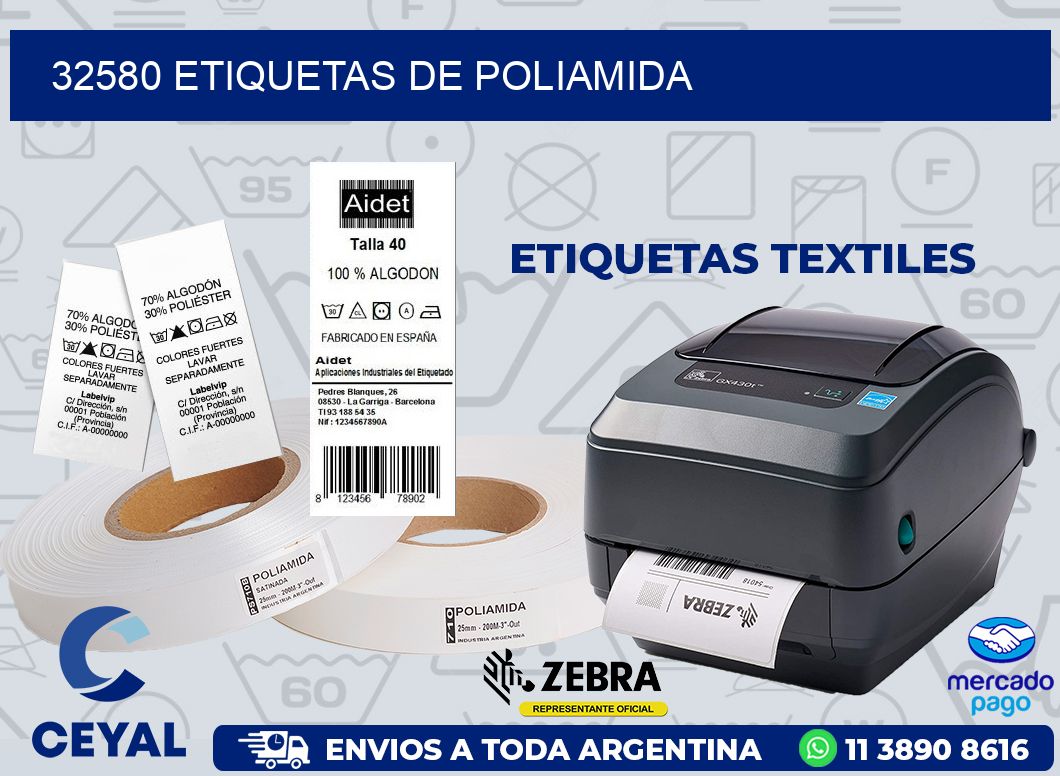 32580 ETIQUETAS DE POLIAMIDA