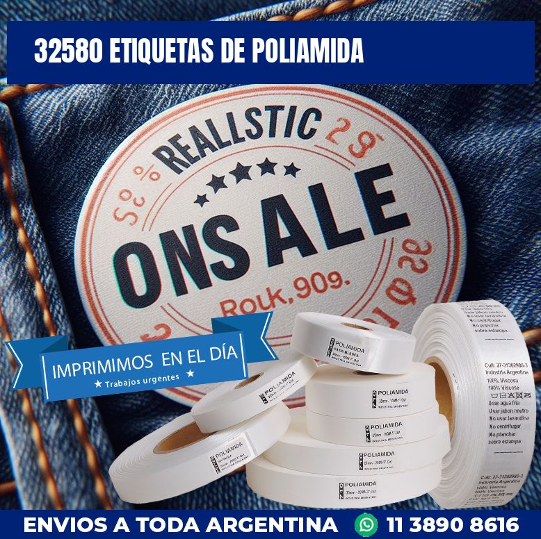 32580 ETIQUETAS DE POLIAMIDA