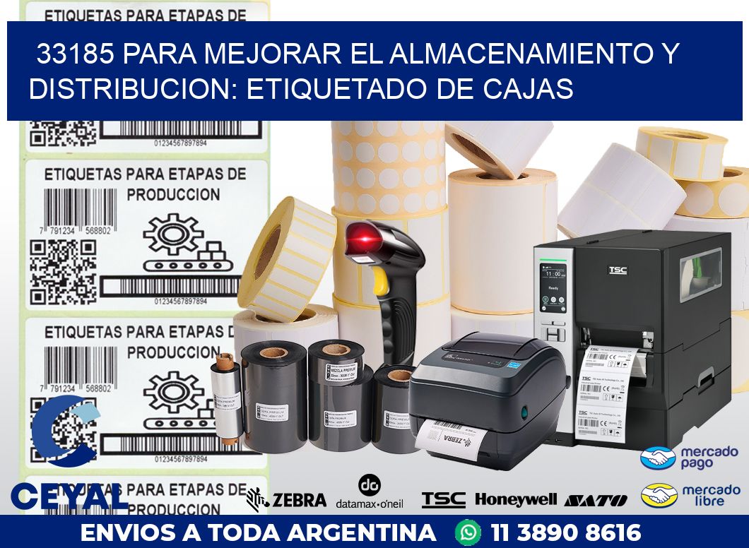 33185 PARA MEJORAR EL ALMACENAMIENTO Y DISTRIBUCION: ETIQUETADO DE CAJAS