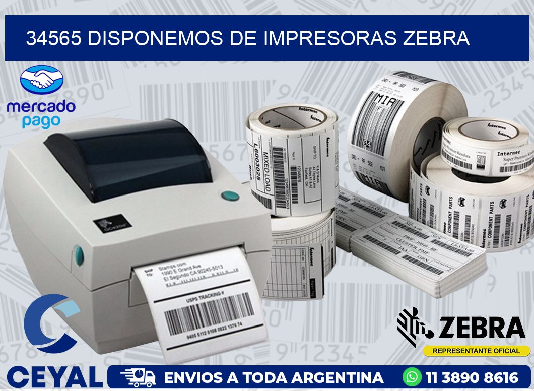 34565 DISPONEMOS DE IMPRESORAS ZEBRA