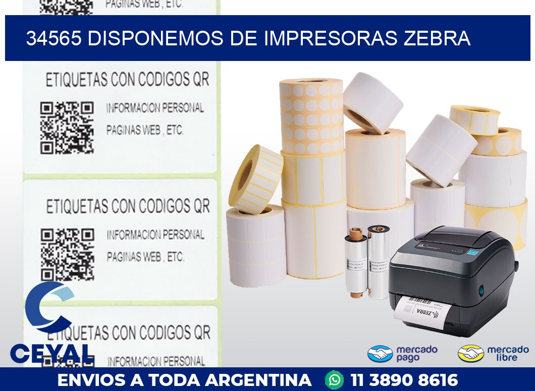 34565 DISPONEMOS DE IMPRESORAS ZEBRA