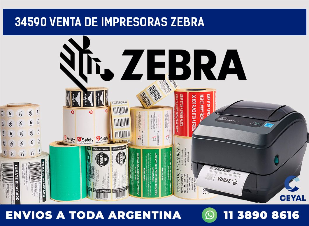 34590 VENTA DE IMPRESORAS ZEBRA