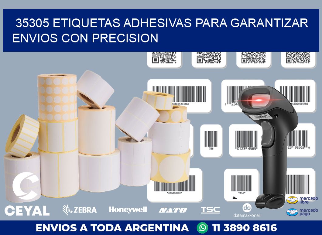 35305 ETIQUETAS ADHESIVAS PARA GARANTIZAR ENVIOS CON PRECISION