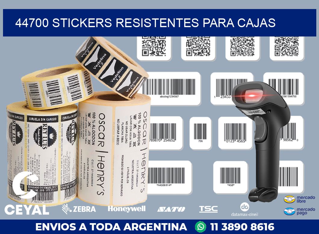 44700 STICKERS RESISTENTES PARA CAJAS