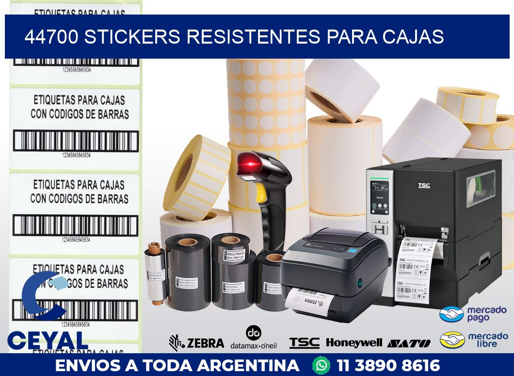 44700 STICKERS RESISTENTES PARA CAJAS