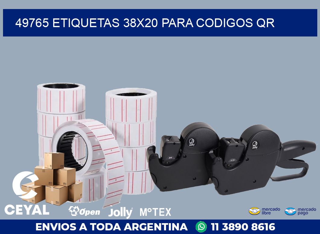 49765 ETIQUETAS 38X20 PARA CODIGOS QR