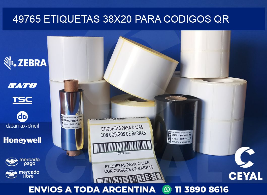 49765 ETIQUETAS 38X20 PARA CODIGOS QR