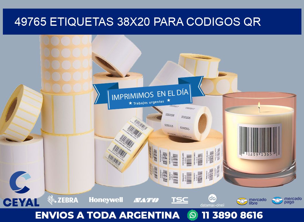 49765 ETIQUETAS 38X20 PARA CODIGOS QR