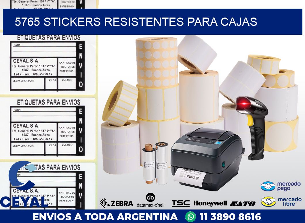 5765 STICKERS RESISTENTES PARA CAJAS