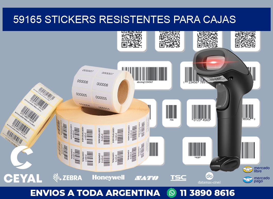 59165 STICKERS RESISTENTES PARA CAJAS