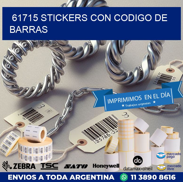 61715 STICKERS CON CODIGO DE BARRAS