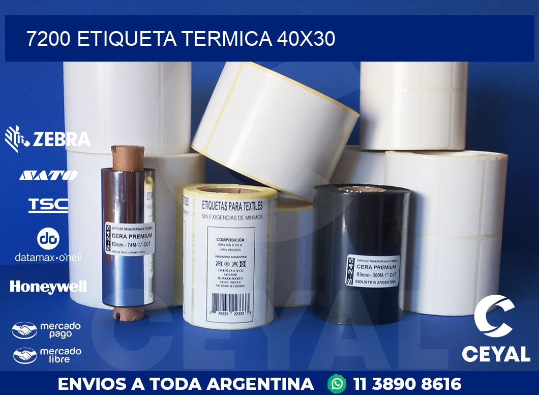 7200 ETIQUETA TERMICA 40X30