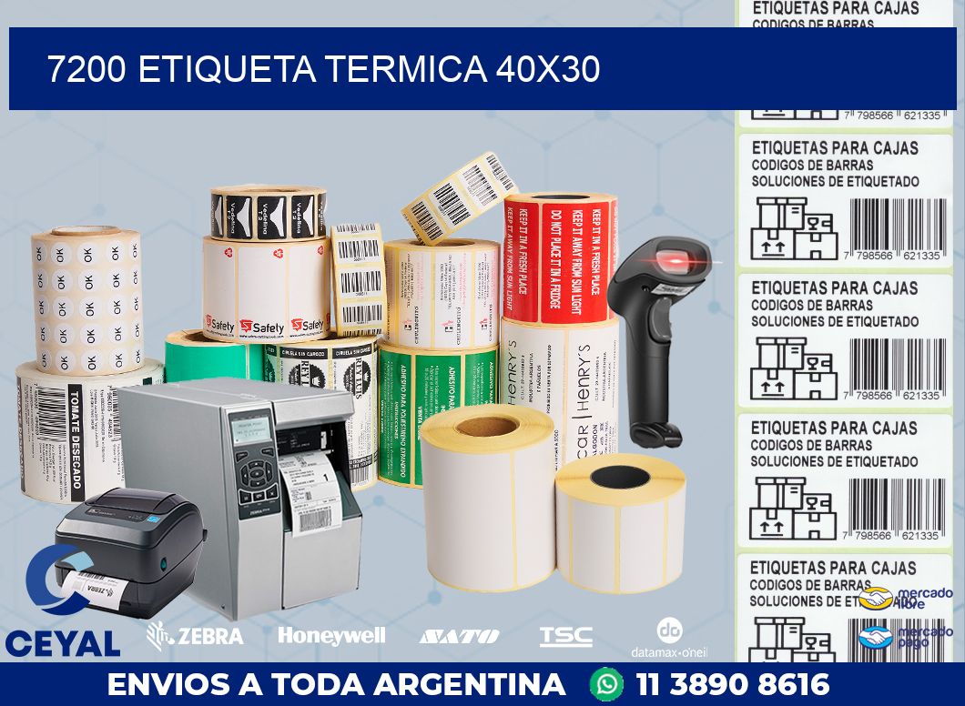 7200 ETIQUETA TERMICA 40X30