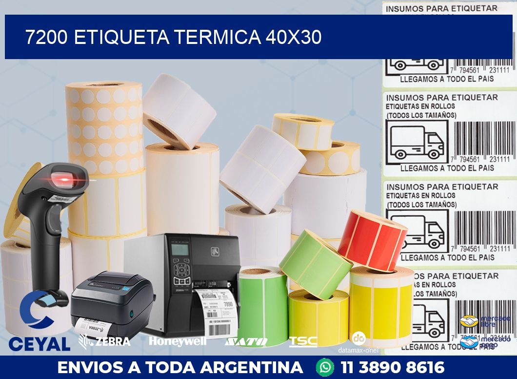 7200 ETIQUETA TERMICA 40X30