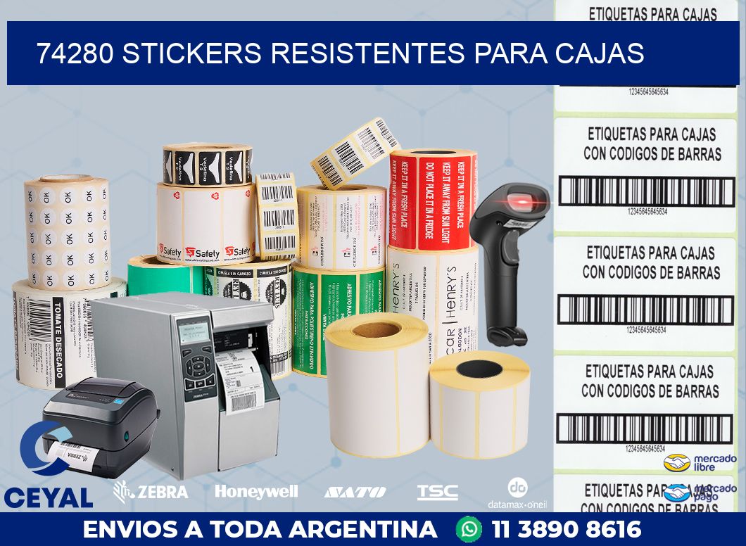 74280 STICKERS RESISTENTES PARA CAJAS