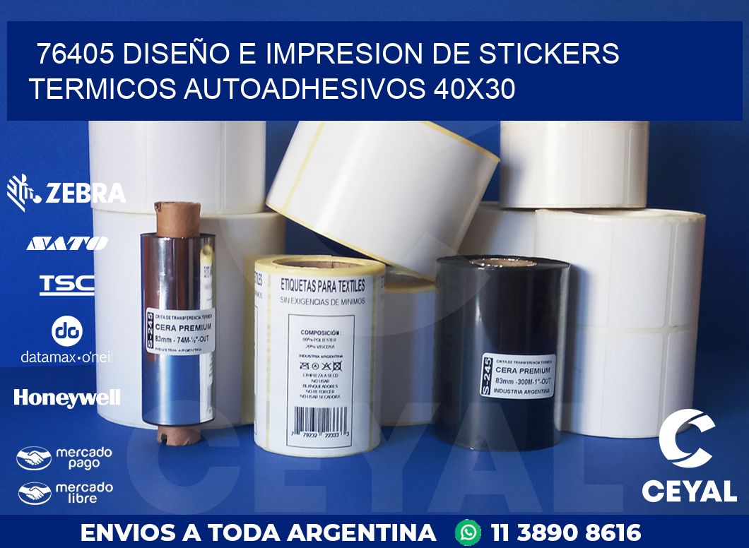 76405 DISEÑO E IMPRESION DE STICKERS TERMICOS AUTOADHESIVOS 40X30