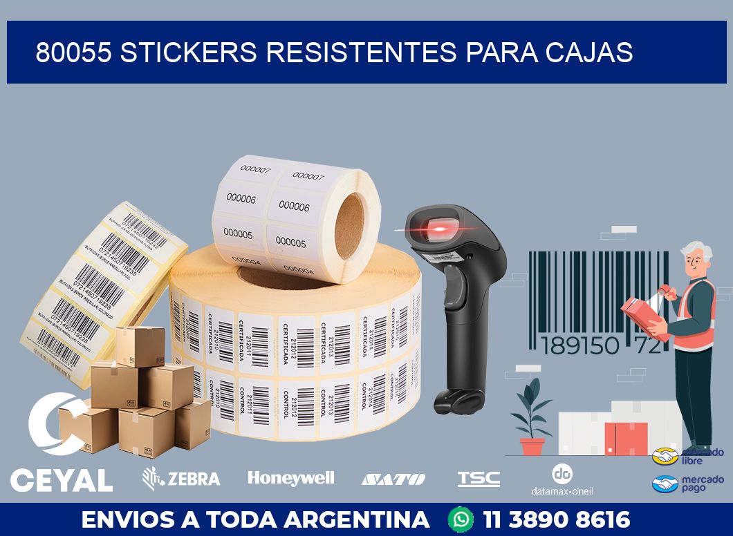 80055 STICKERS RESISTENTES PARA CAJAS