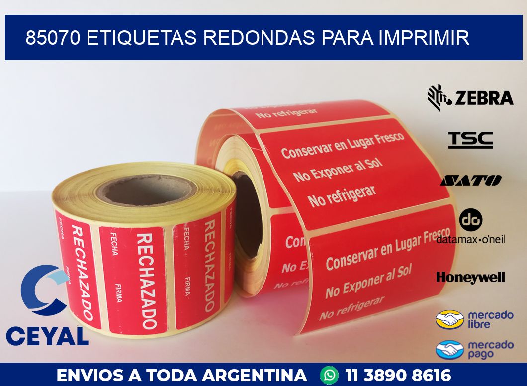 85070 ETIQUETAS REDONDAS PARA IMPRIMIR