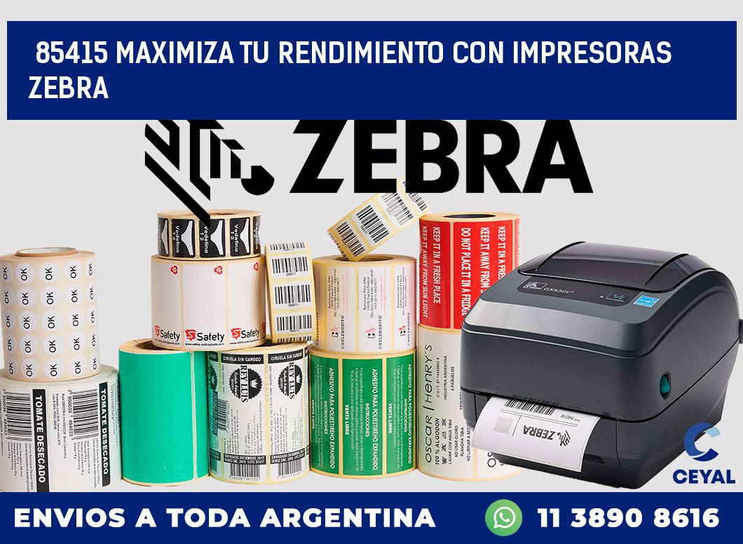 85415 MAXIMIZA TU RENDIMIENTO CON IMPRESORAS ZEBRA