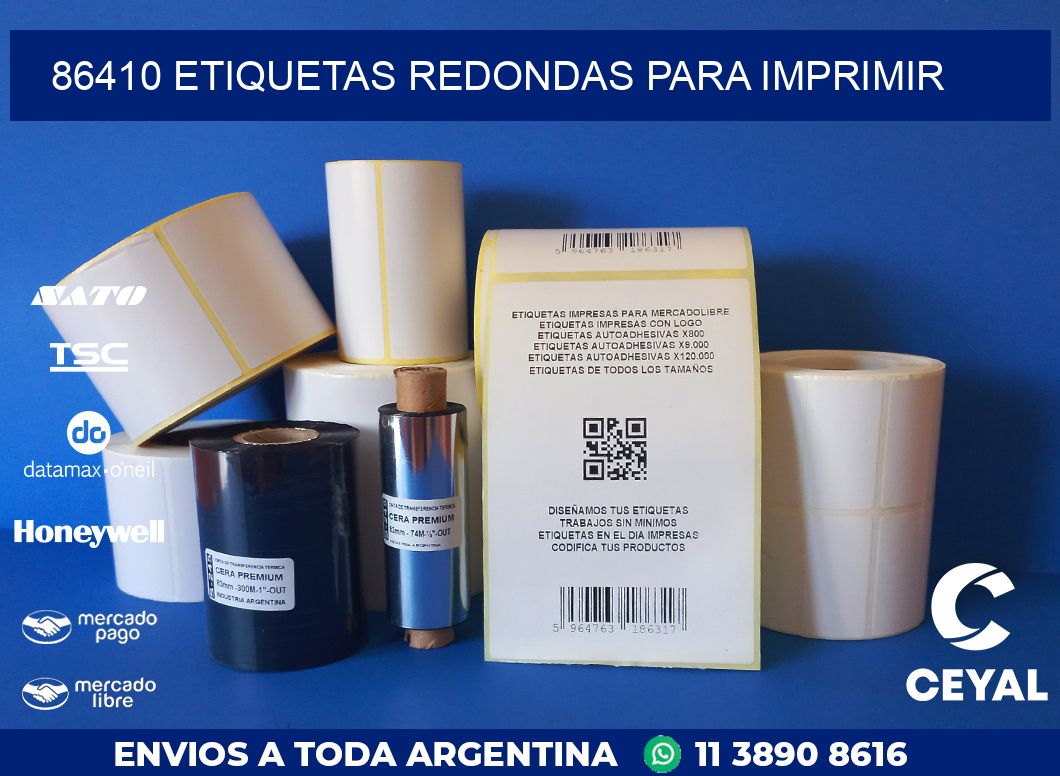 86410 ETIQUETAS REDONDAS PARA IMPRIMIR