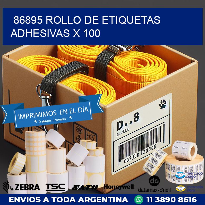 86895 ROLLO DE ETIQUETAS ADHESIVAS X 100