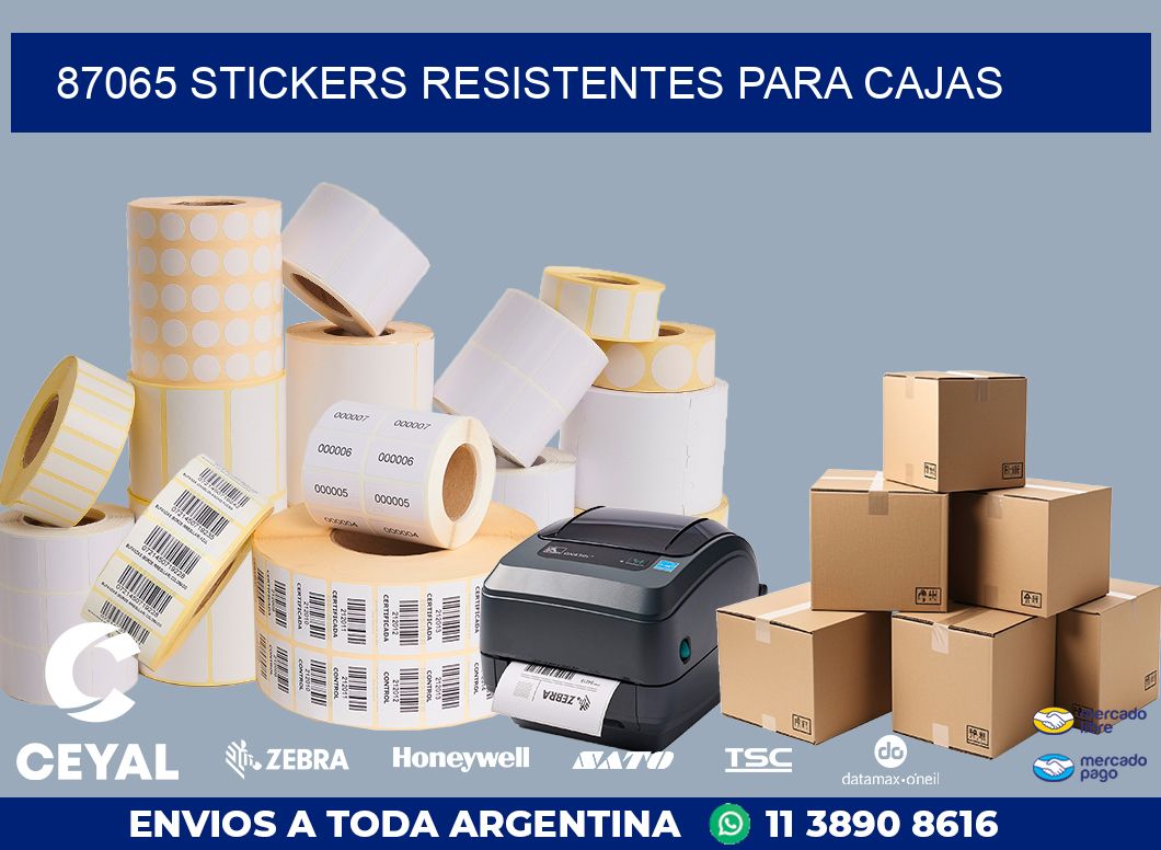 87065 STICKERS RESISTENTES PARA CAJAS