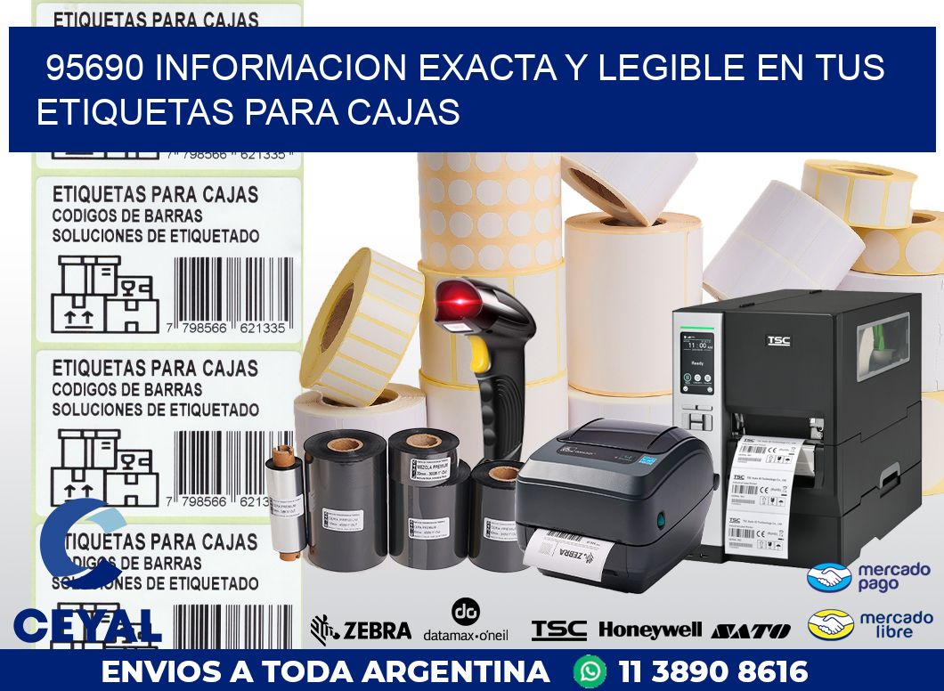 95690 INFORMACION EXACTA Y LEGIBLE EN TUS ETIQUETAS PARA CAJAS