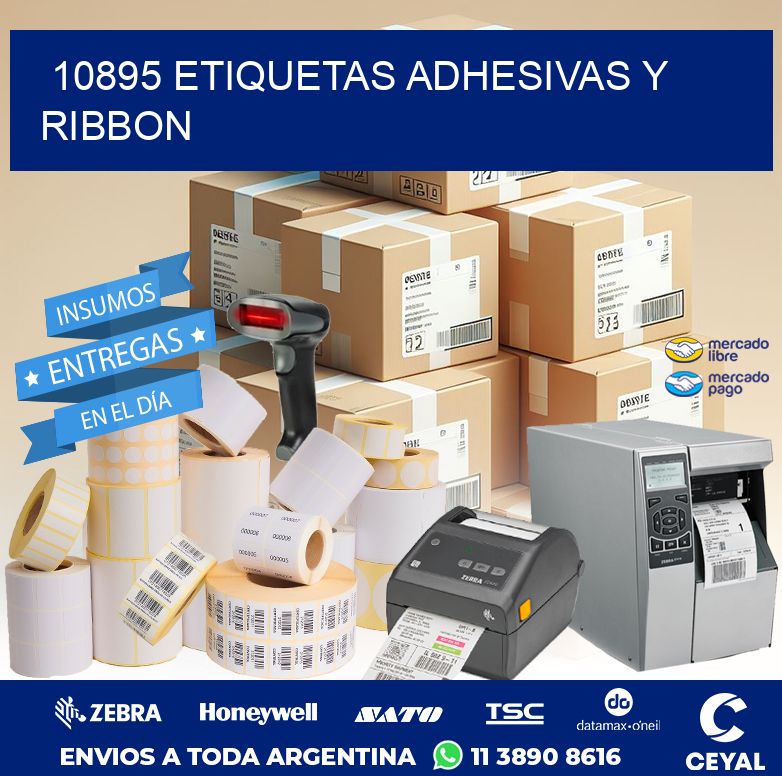 10895 ETIQUETAS ADHESIVAS Y RIBBON