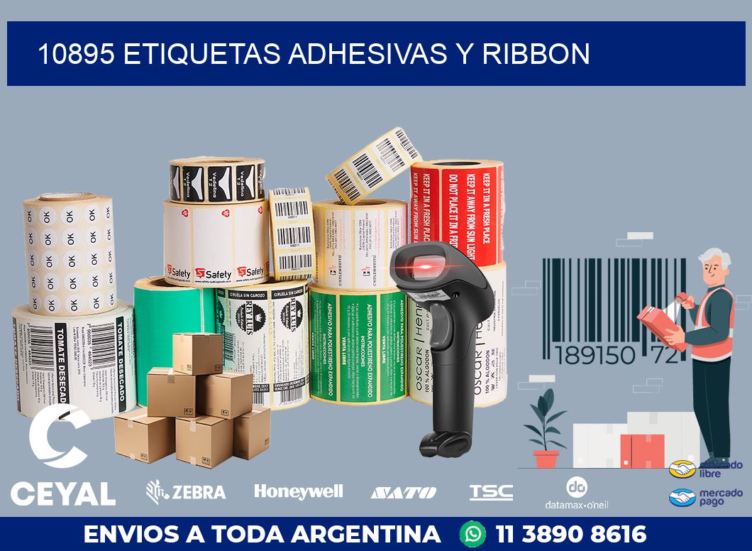 10895 ETIQUETAS ADHESIVAS Y RIBBON