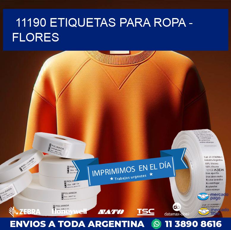 11190 ETIQUETAS PARA ROPA - FLORES