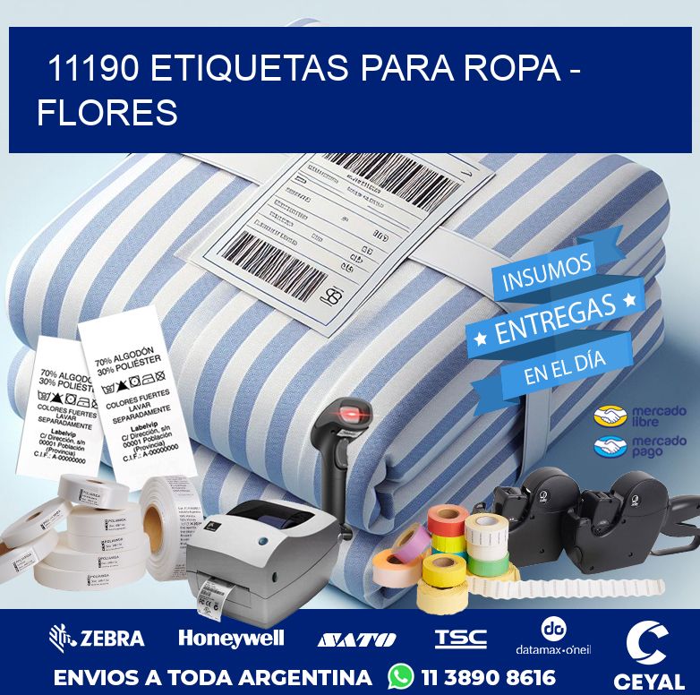 11190 ETIQUETAS PARA ROPA – FLORES