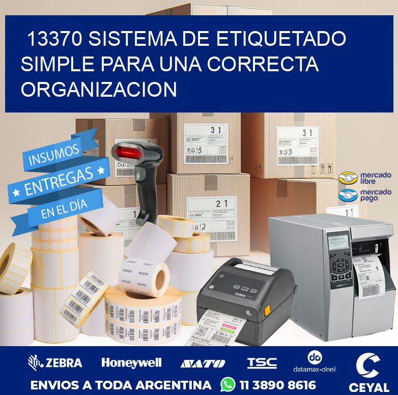 13370 SISTEMA DE ETIQUETADO SIMPLE PARA UNA CORRECTA ORGANIZACION