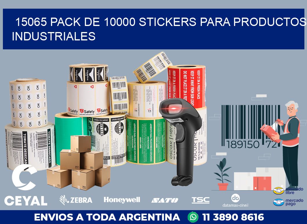 15065 PACK DE 10000 STICKERS PARA PRODUCTOS INDUSTRIALES