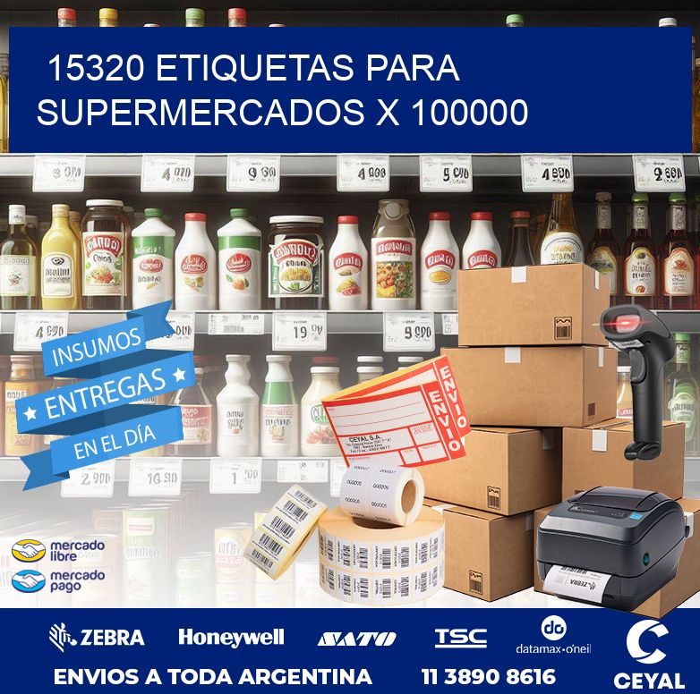 15320 ETIQUETAS PARA SUPERMERCADOS X 100000