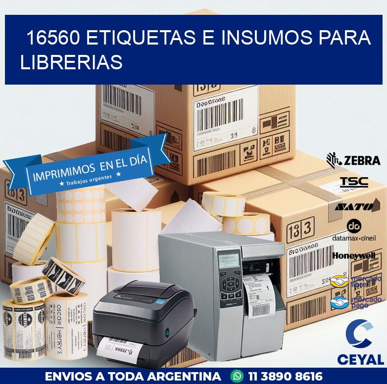 16560 ETIQUETAS E INSUMOS PARA LIBRERIAS