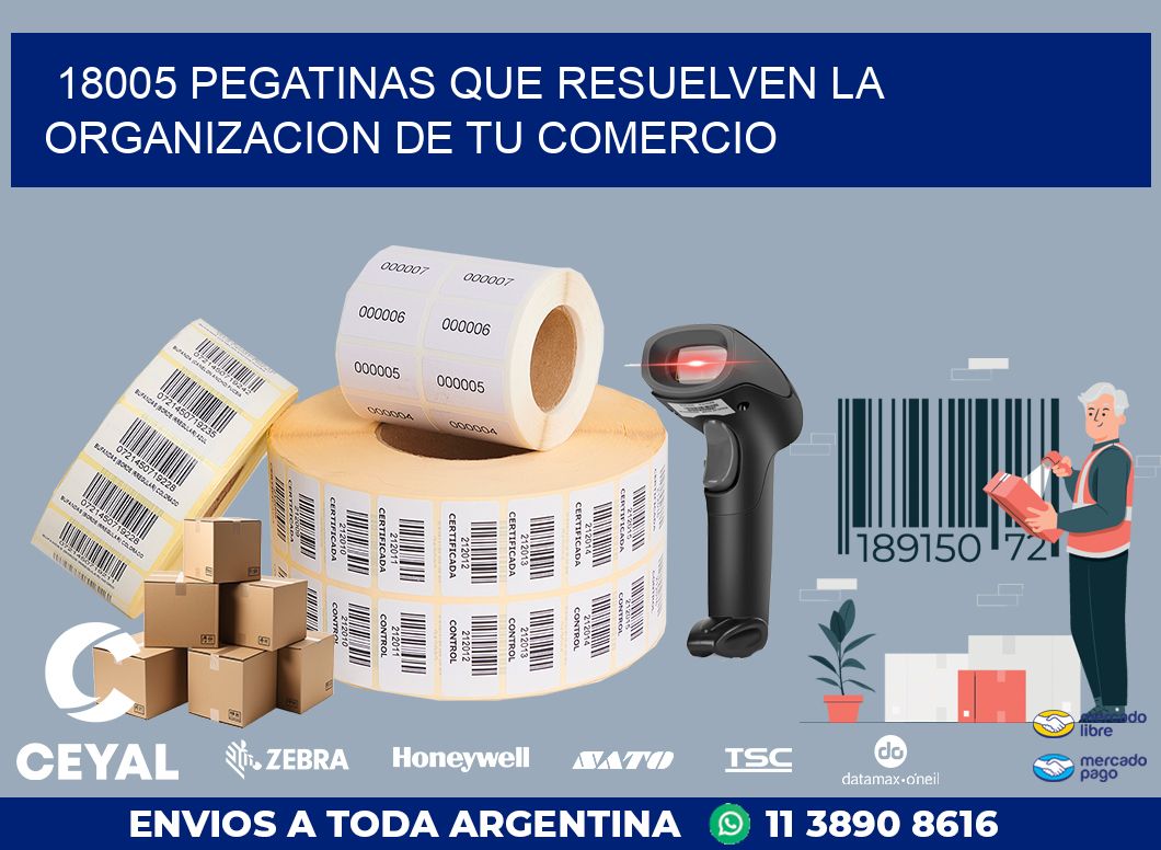 18005 PEGATINAS QUE RESUELVEN LA ORGANIZACION DE TU COMERCIO