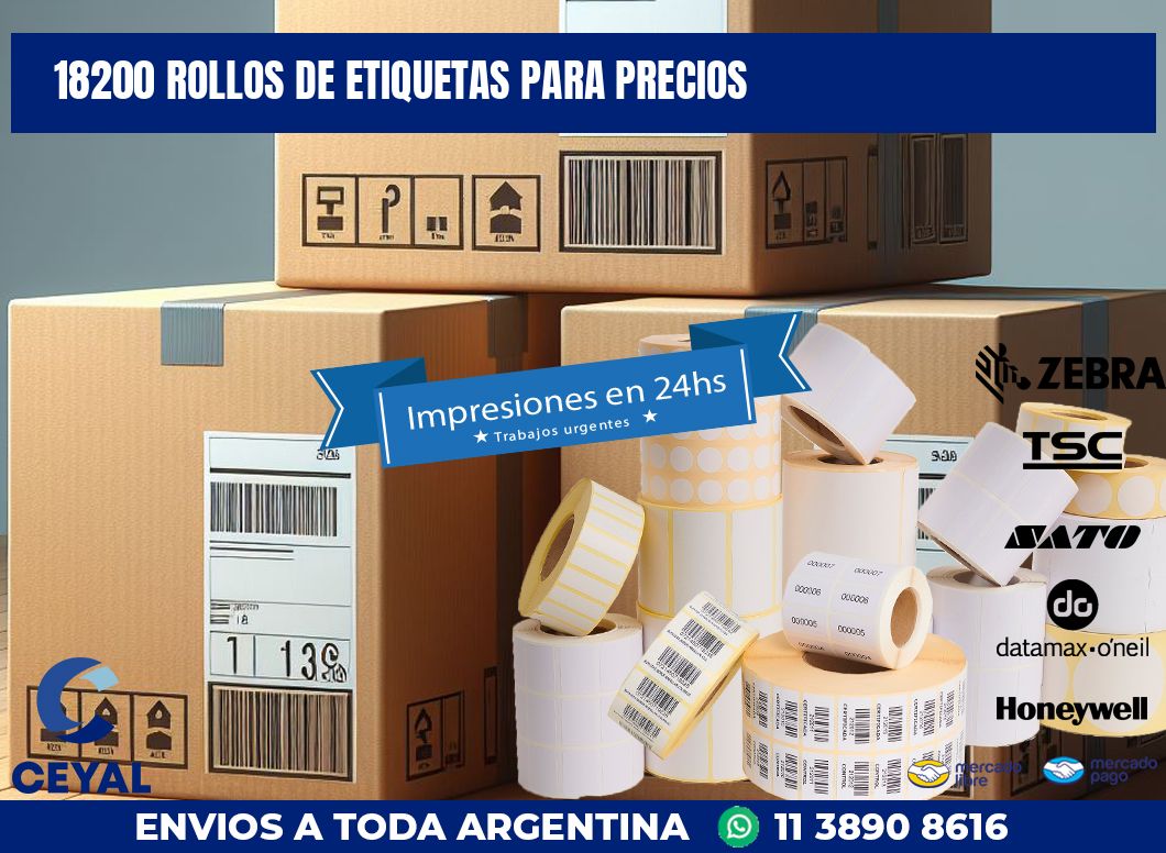 18200 ROLLOS DE ETIQUETAS PARA PRECIOS