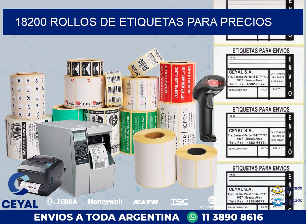 18200 ROLLOS DE ETIQUETAS PARA PRECIOS