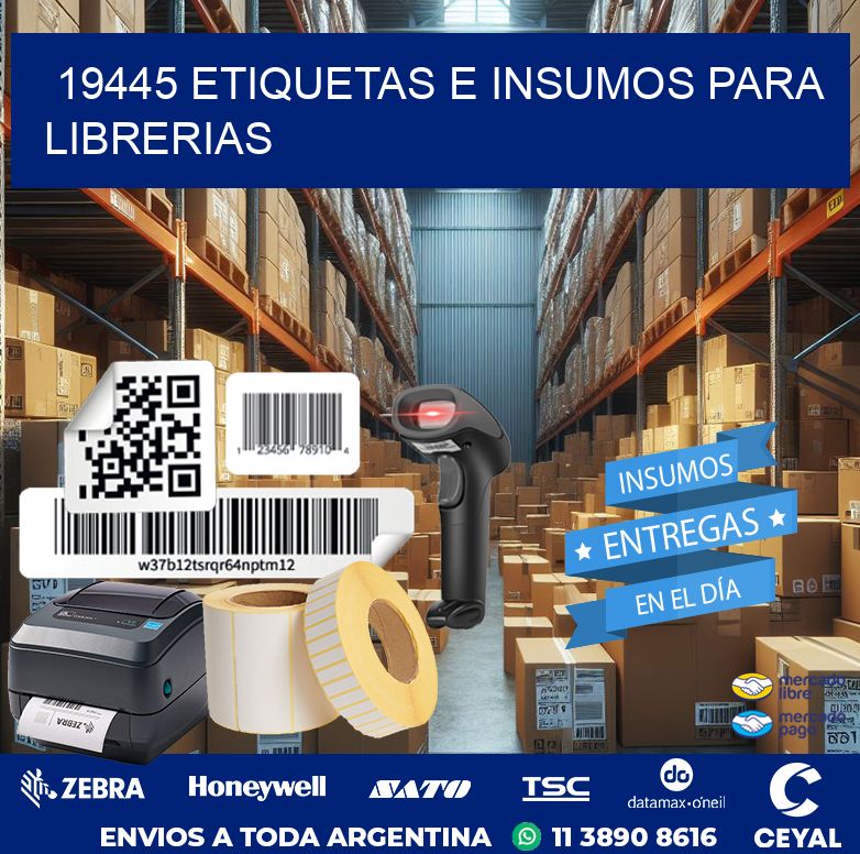 19445 ETIQUETAS E INSUMOS PARA LIBRERIAS