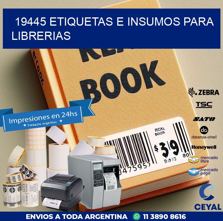 19445 ETIQUETAS E INSUMOS PARA LIBRERIAS