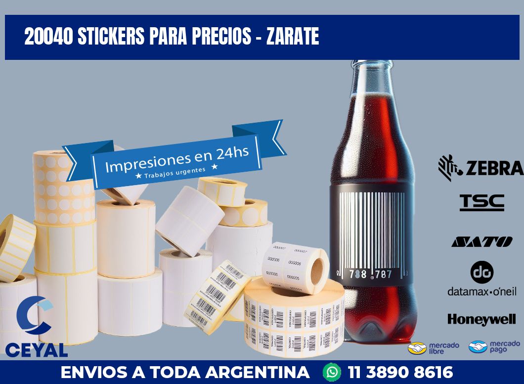 20040 STICKERS PARA PRECIOS - ZARATE