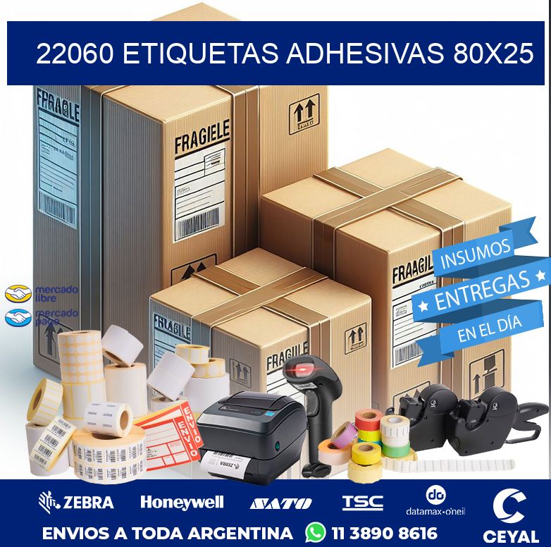 22060 ETIQUETAS ADHESIVAS 80X25