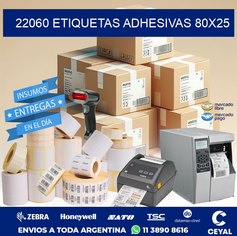 22060 ETIQUETAS ADHESIVAS 80X25