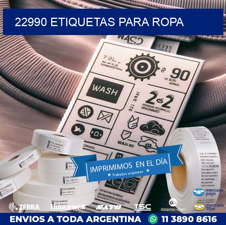 22990 ETIQUETAS PARA ROPA