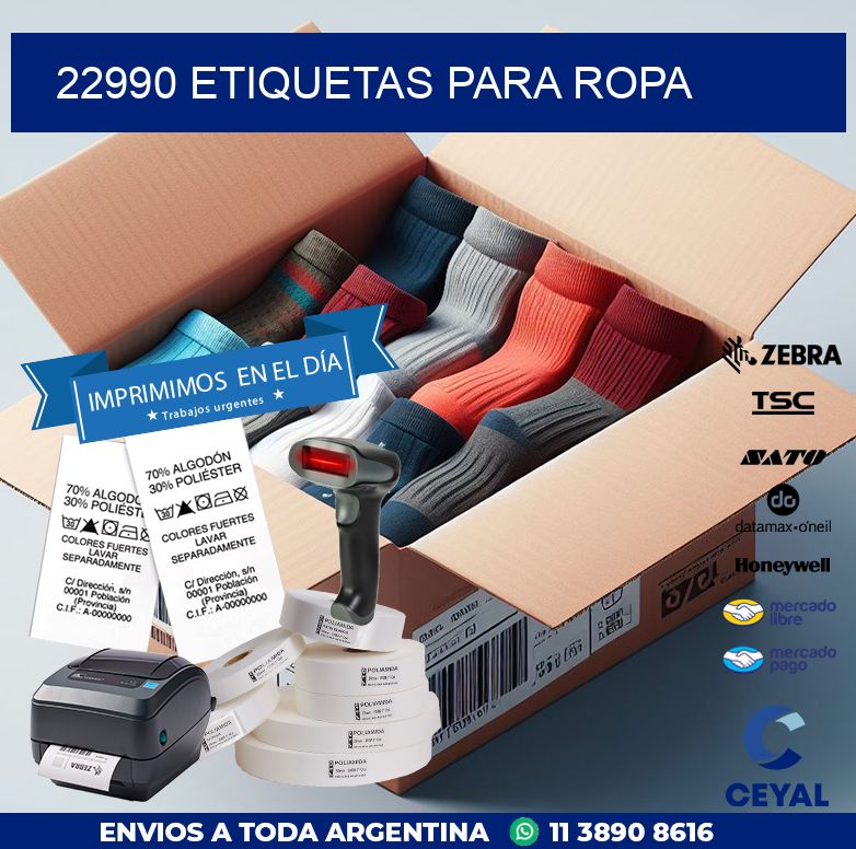 22990 ETIQUETAS PARA ROPA